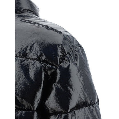 Courrèges Schwarze Viskose-Jacke in voller Länge