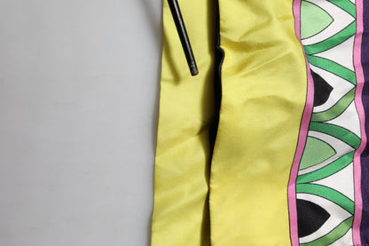 Dolce &amp; Gabbana – Blauer Wickelmantel aus Seide mit Blumenmuster und langen Ärmeln