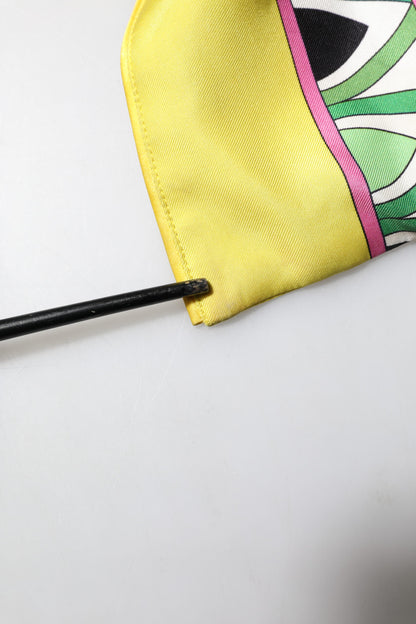 Dolce &amp; Gabbana – Blauer Wickelmantel aus Seide mit Blumenmuster und langen Ärmeln