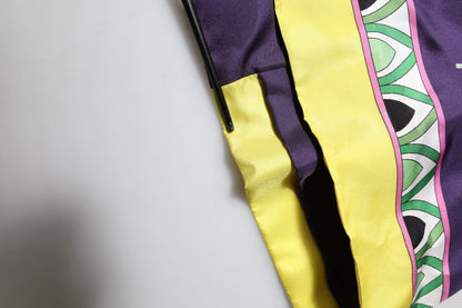 Dolce &amp; Gabbana – Blauer Wickelmantel aus Seide mit Blumenmuster und langen Ärmeln