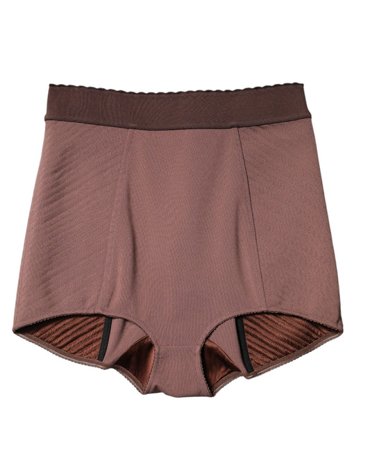Dolce &amp; Gabbana – Braune Hotpants-Shorts aus Viskose mit hoher Taille