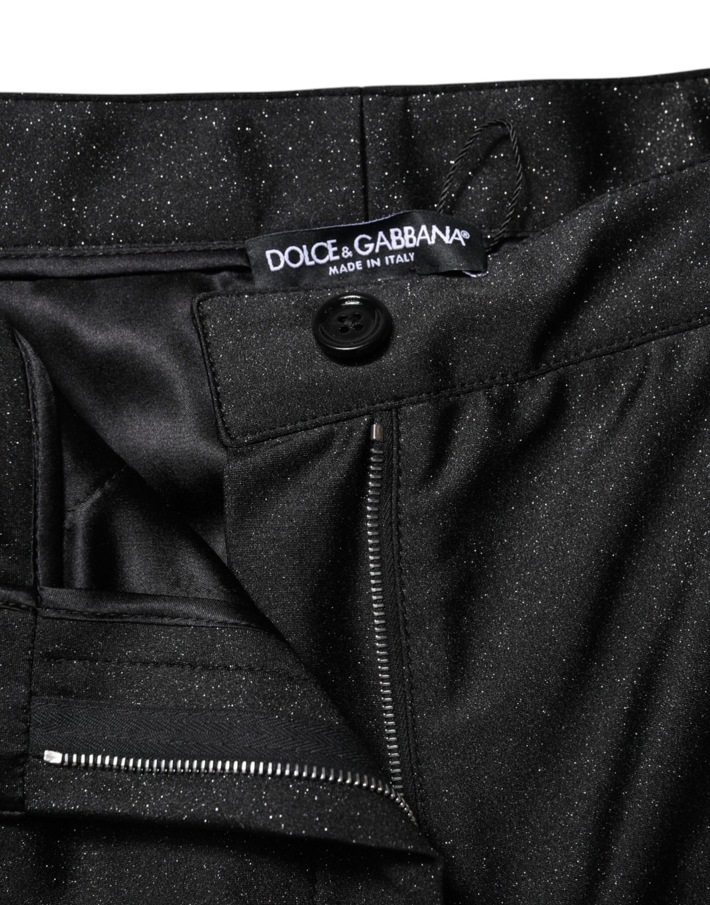 Dolce & Gabbana Black Viscose High Waisted Hot Pants Shorts