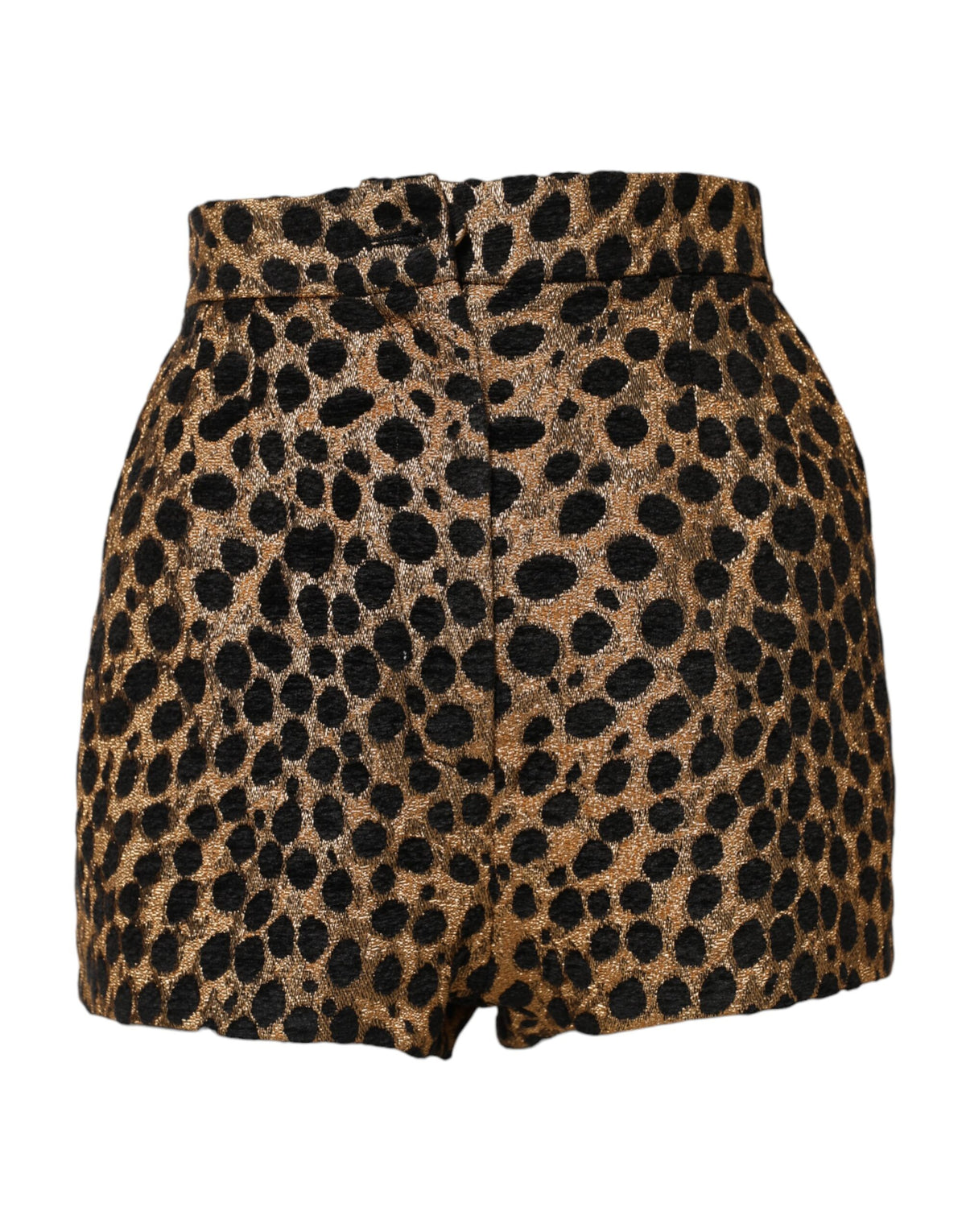Dolce &amp; Gabbana – Braune Hotpants-Shorts mit Leopardenmuster und hoher Taille