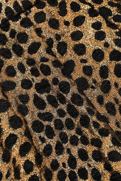 Dolce &amp; Gabbana – Braune Hotpants-Shorts mit Leopardenmuster und hoher Taille