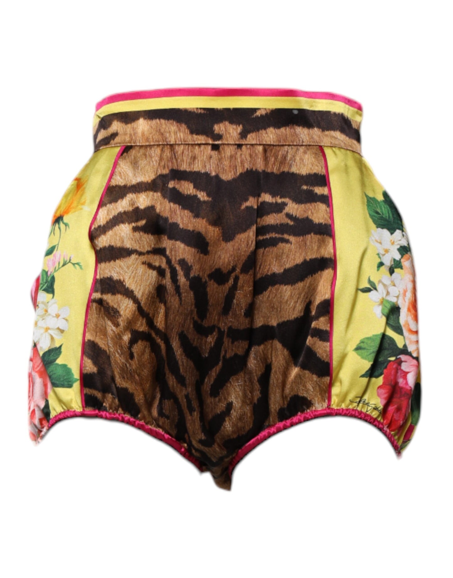 Dolce &amp; Gabbana Hotpants mit mehrfarbigem Blumenmuster und hoher Taille