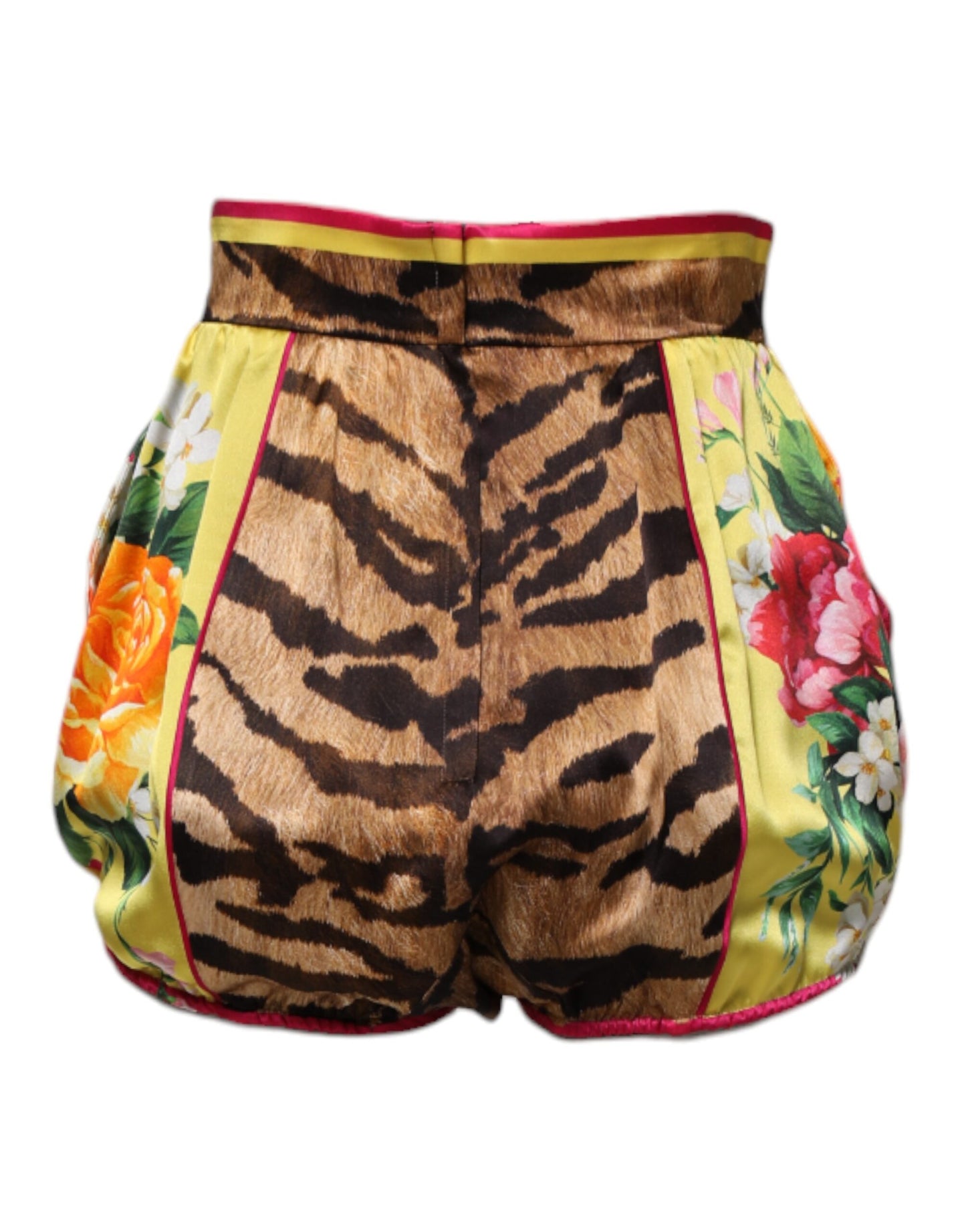 Dolce &amp; Gabbana Hotpants mit mehrfarbigem Blumenmuster und hoher Taille