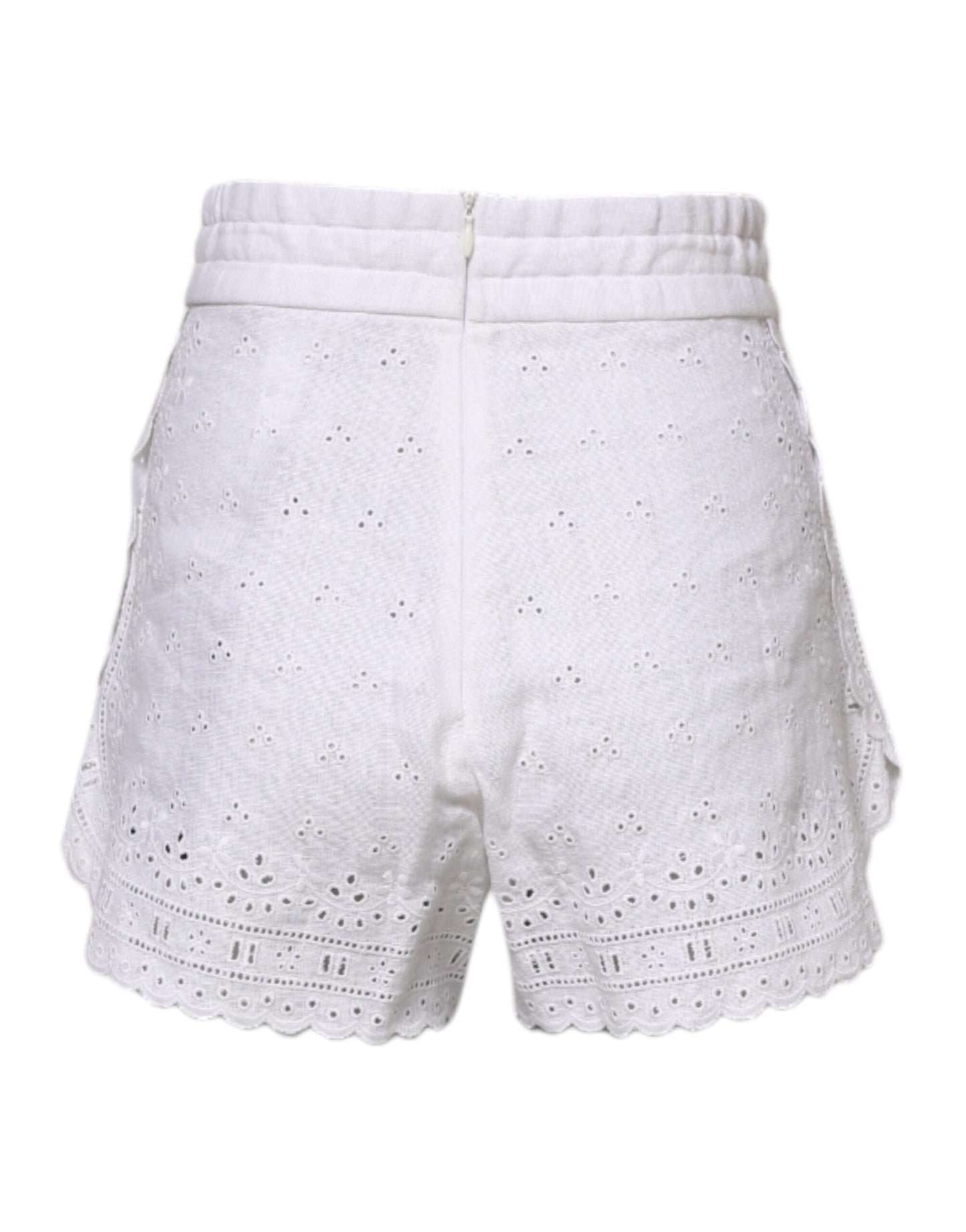 Dolce &amp; Gabbana – Weiße Hotpants-Shorts aus Leinen mit hoher Taille