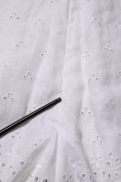 Dolce &amp; Gabbana – Weiße Hotpants-Shorts aus Leinen mit hoher Taille