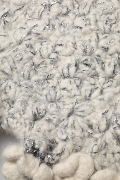 Dolce &amp; Gabbana Metallic-Bouclé-Strickshorts aus Kaschmir mit Rüschen