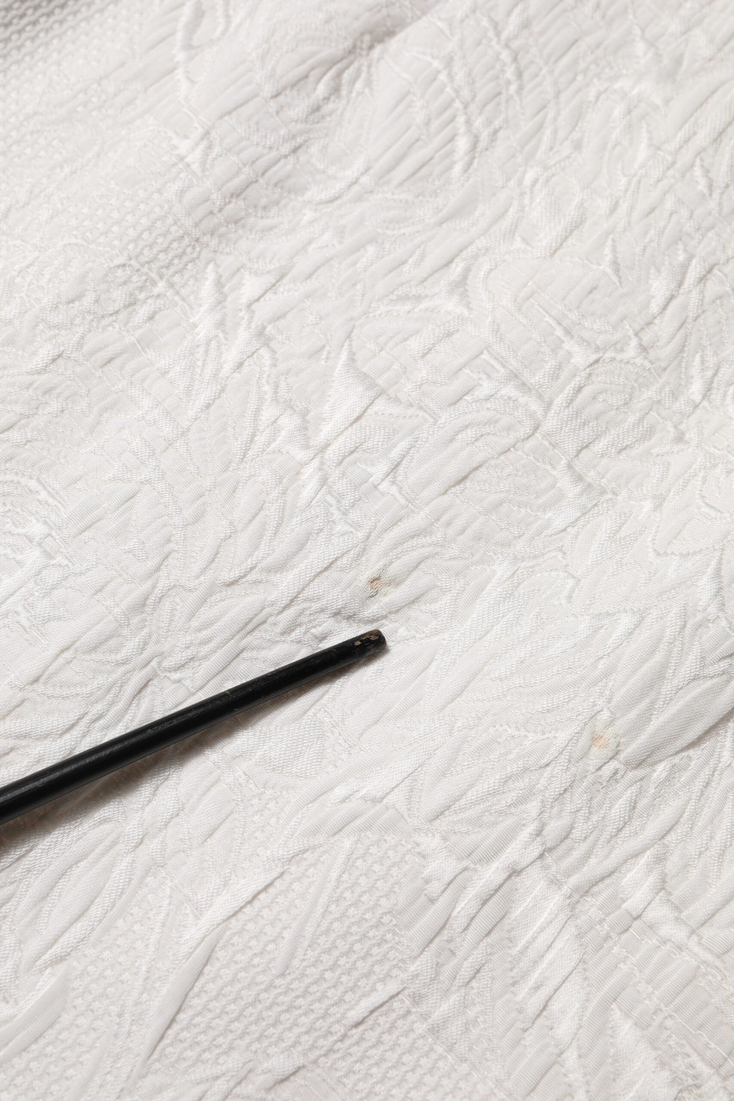 Dolce &amp; Gabbana – Weißer A-Linien-Rock aus geblümtem Brokat mit hoher Taille