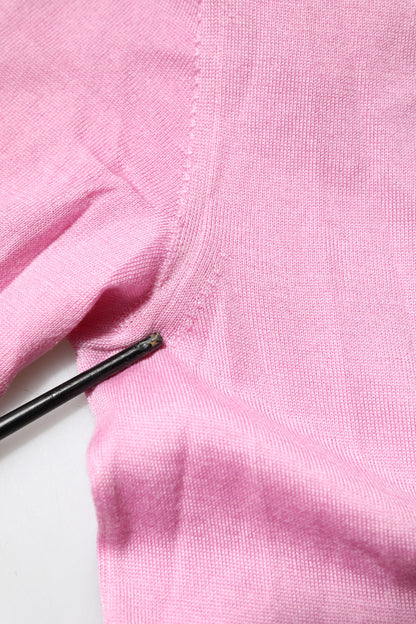 Dolce &amp; Gabbana – Rosa Strickjacke mit Blumendetail