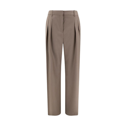 Loulou De Saison Bicolor Fleece Wool Flared Pants