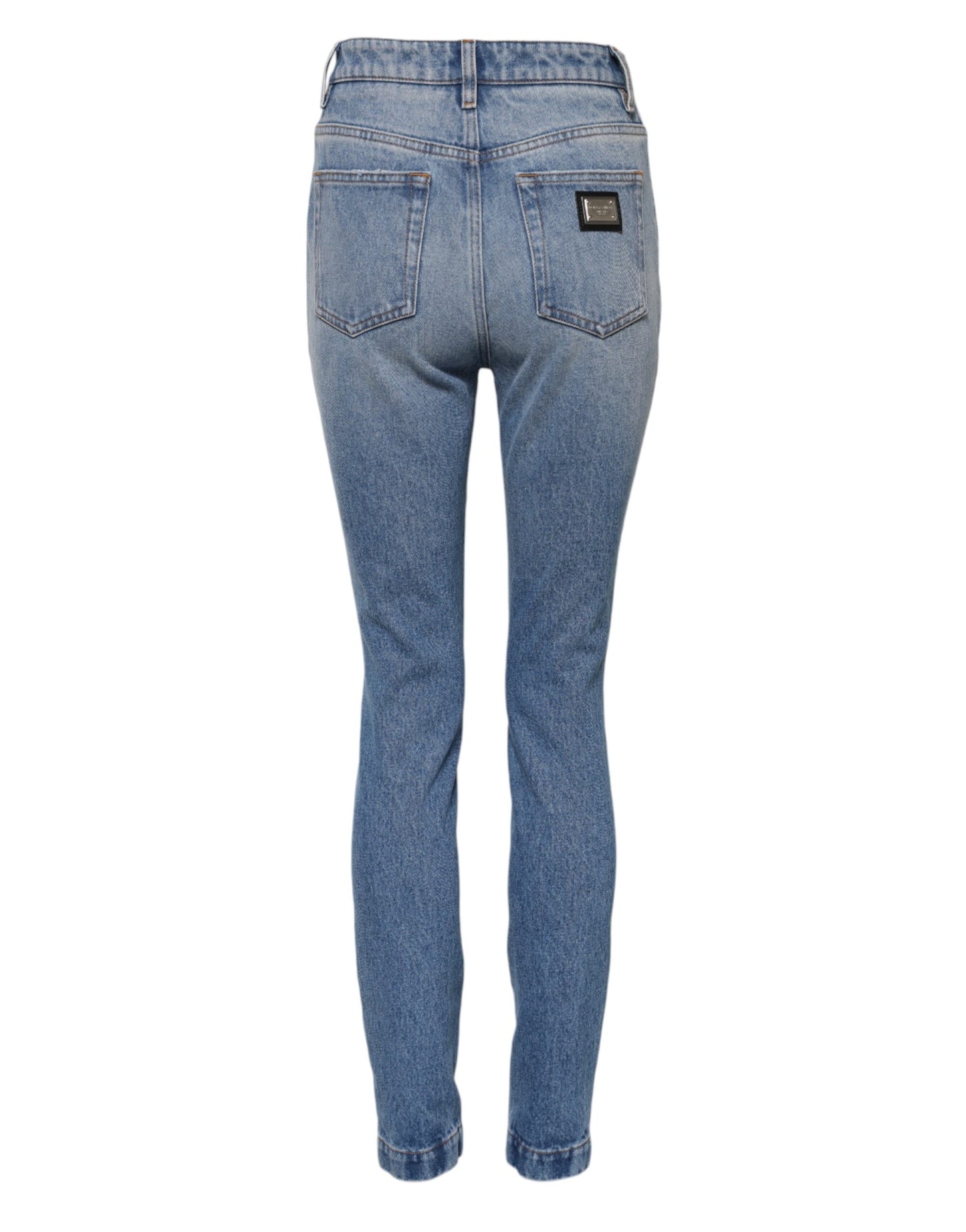 Dolce & Gabbana Blue Washed Skinny High Waist Denim Jeans