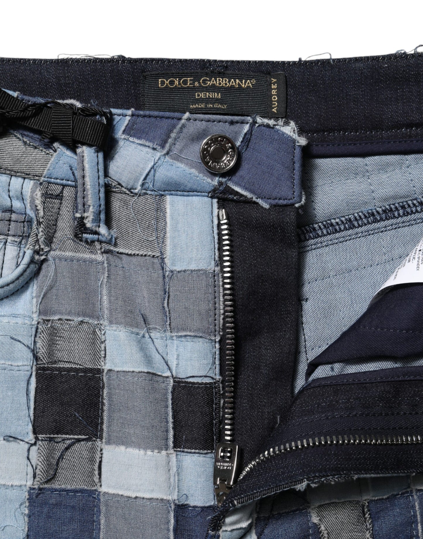 Dolce &amp; Gabbana – Mehrfarbige Skinny-Jeans im Patchwork-Stil