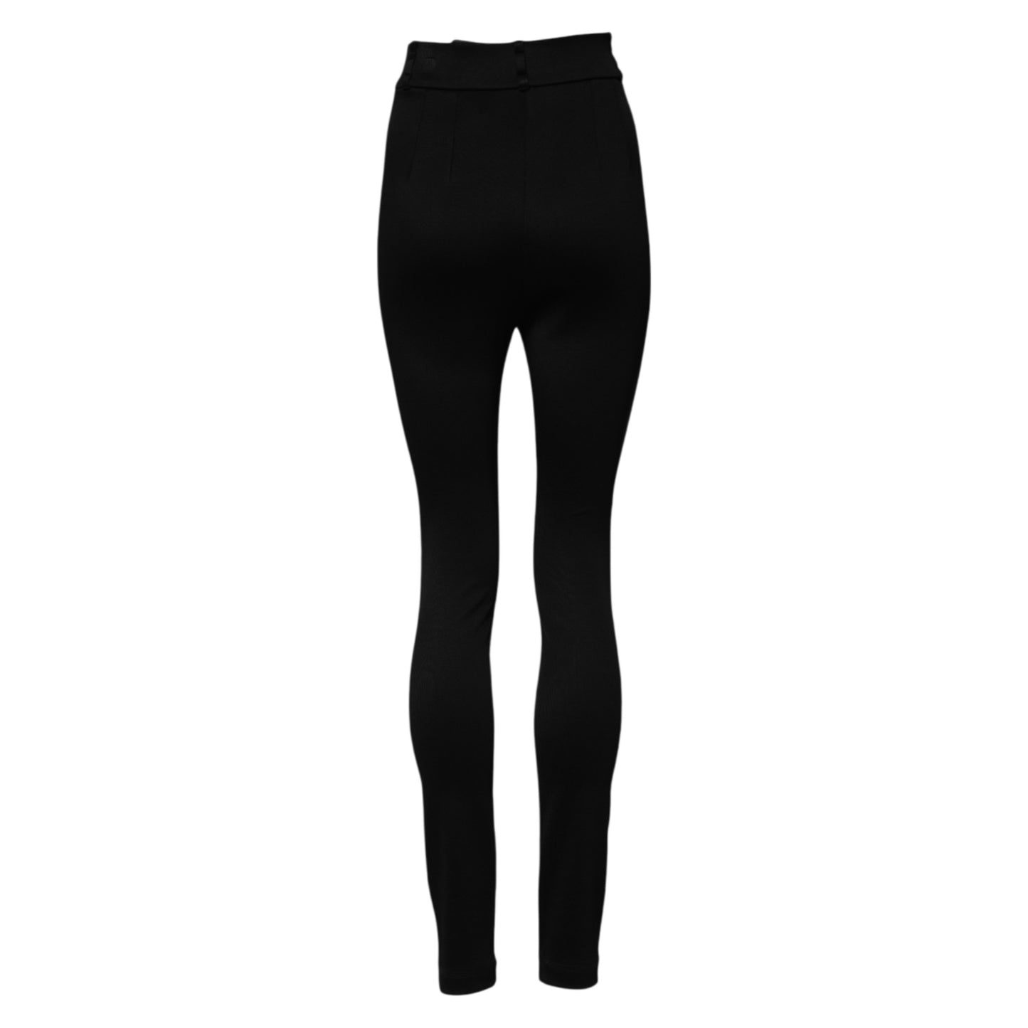 Dolce &amp; Gabbana Schwarze Skinny-Leggings aus Nylon mit hoher Taille