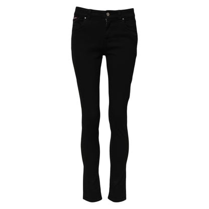 Dolce &amp; Gabbana – Schwarze Skinny-Jeans aus Baumwolle mit mittlerer Taille