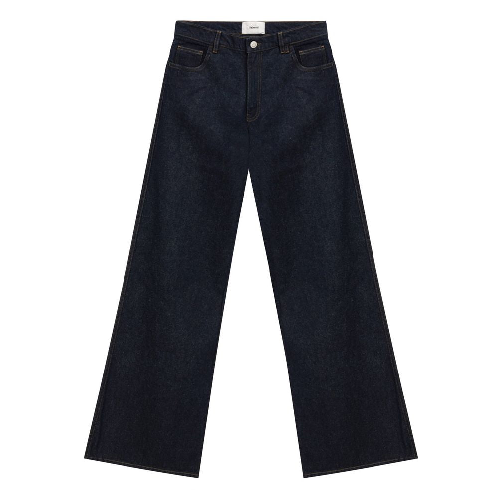 Coperni – Blaue Jeans mit hoher Taille aus Baumwolle