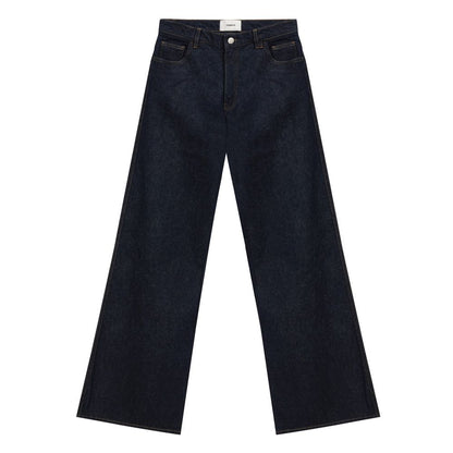 Coperni – Blaue Jeans mit hoher Taille aus Baumwolle