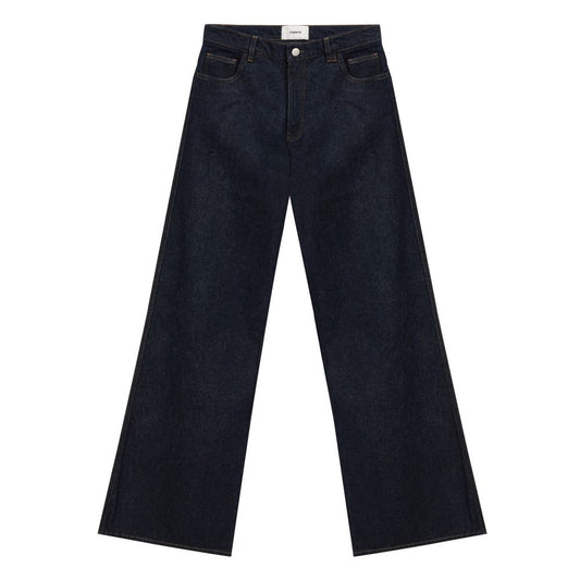Coperni – Blaue Jeans mit hoher Taille aus Baumwolle