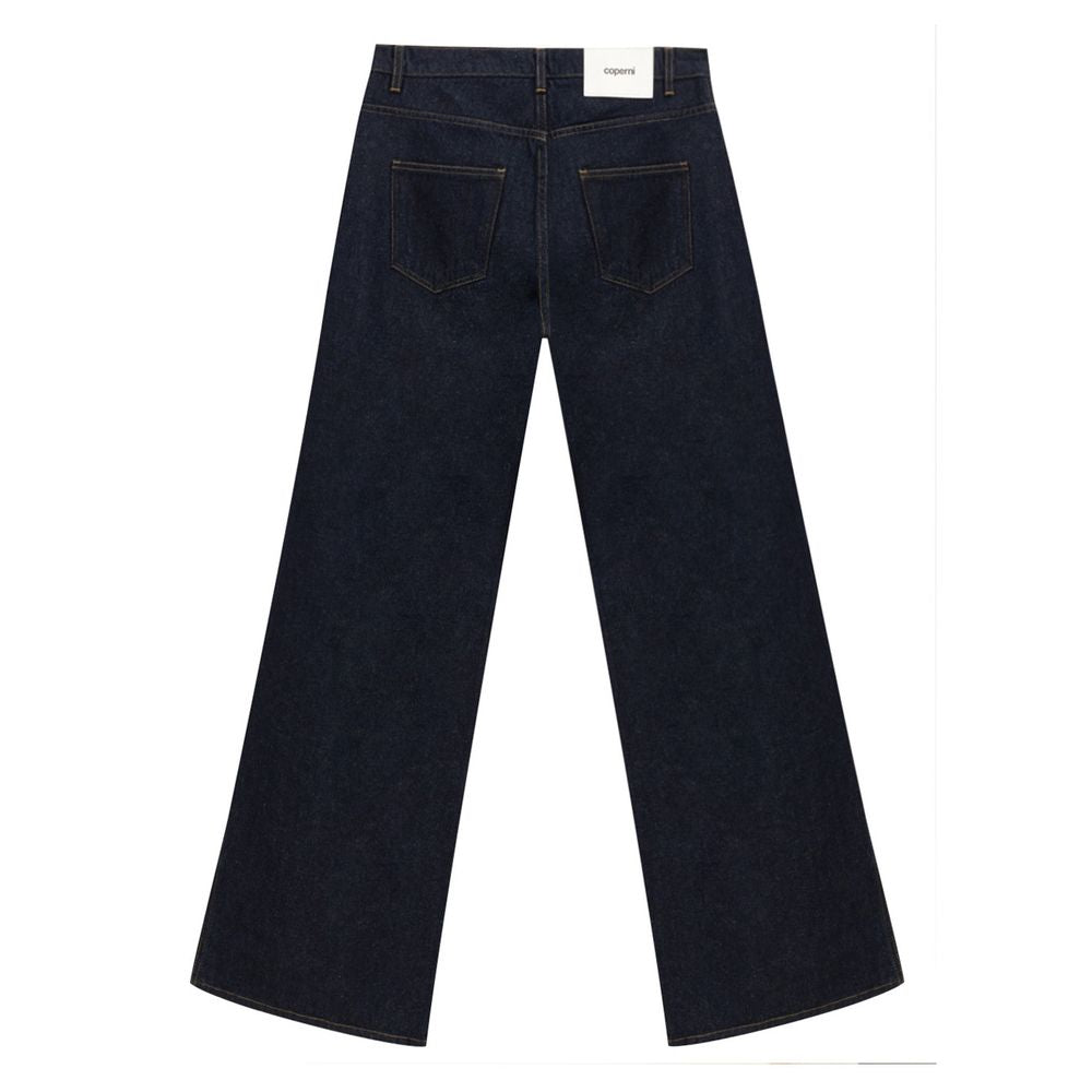 Coperni – Blaue Jeans mit hoher Taille aus Baumwolle