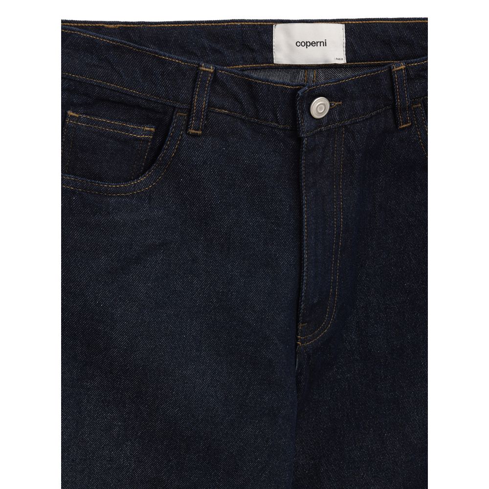 Coperni – Blaue Jeans mit hoher Taille aus Baumwolle