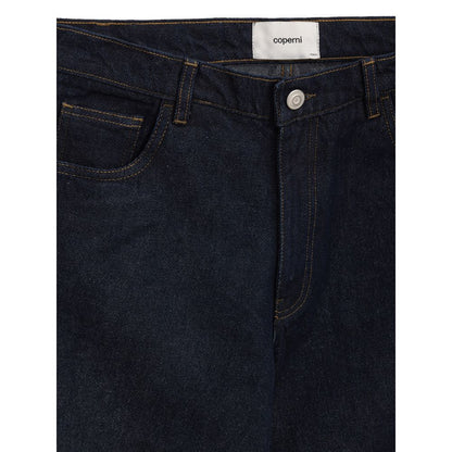 Coperni – Blaue Jeans mit hoher Taille aus Baumwolle