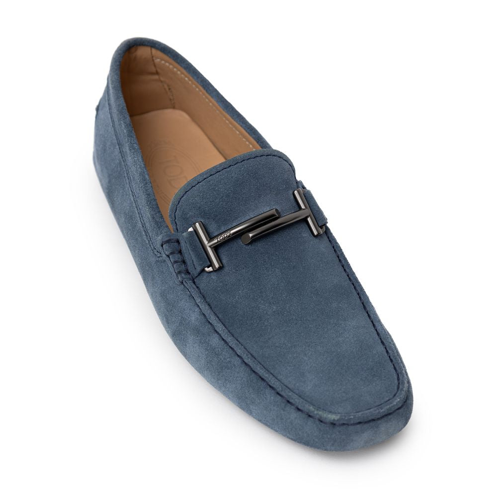 Tod's Mokassin aus blauem Wildleder