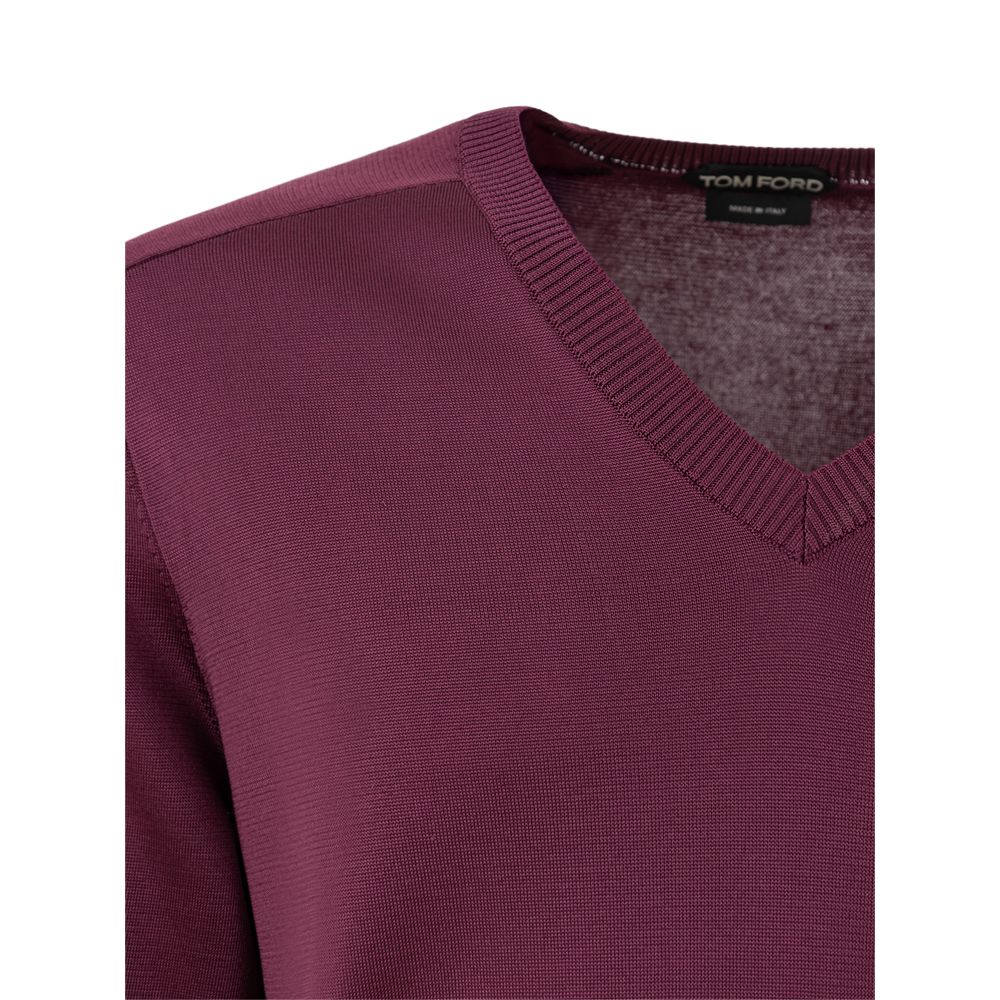 Lila Seidenpullover von Tom Ford