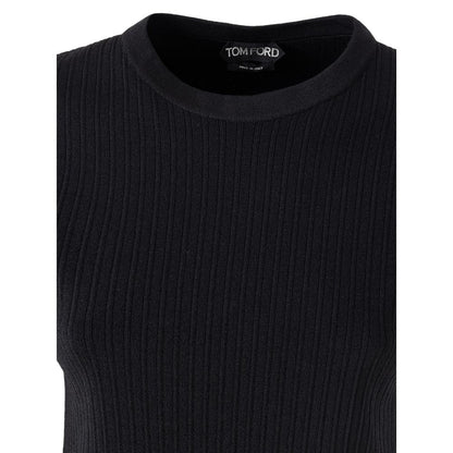 Tom Ford Schwarzes Seiden-T-Shirt