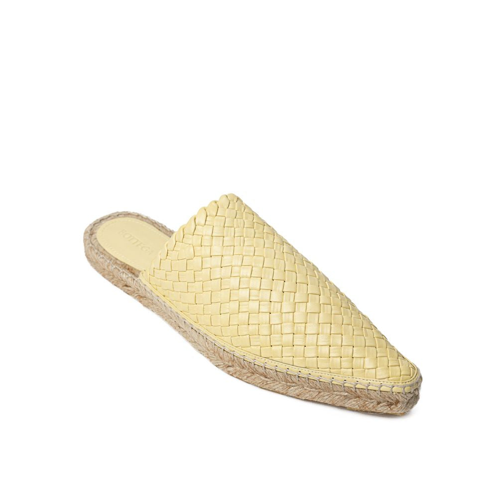 Bottega Veneta Gelbe Leder-Espadrilles