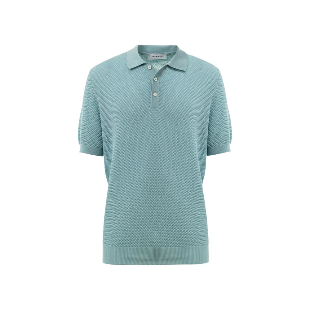 Gran Sasso Poloshirt aus blauer Baumwolle