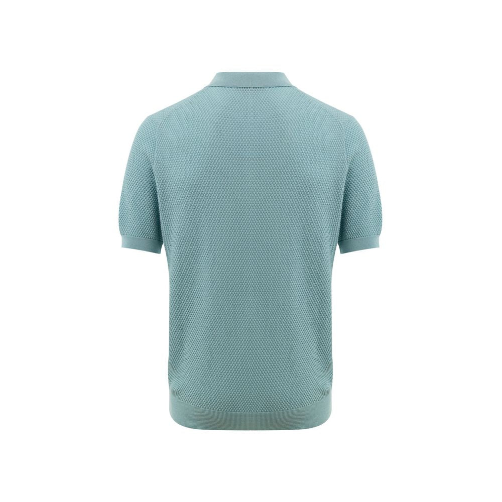 Gran Sasso Poloshirt aus blauer Baumwolle