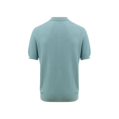 Gran Sasso Poloshirt aus blauer Baumwolle
