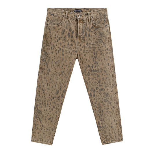 Tom Ford – Beige, schmal zulaufende Jeans aus Baumwolle