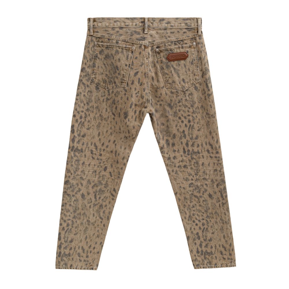 Tom Ford – Beige, schmal zulaufende Jeans aus Baumwolle