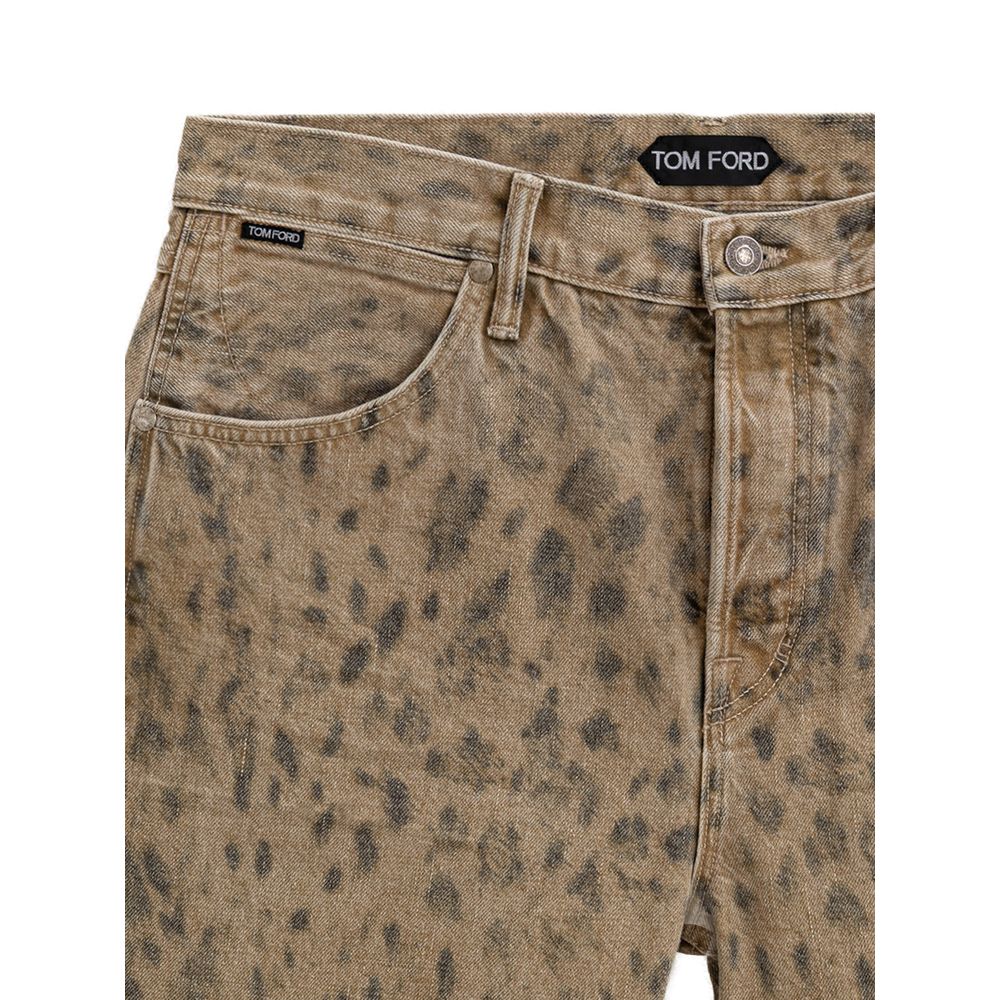 Tom Ford – Beige, schmal zulaufende Jeans aus Baumwolle