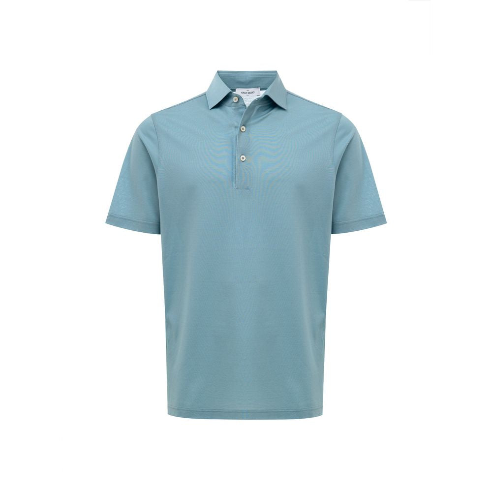 Gran Sasso Poloshirt aus blauer Baumwolle