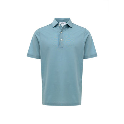 Gran Sasso Poloshirt aus blauer Baumwolle