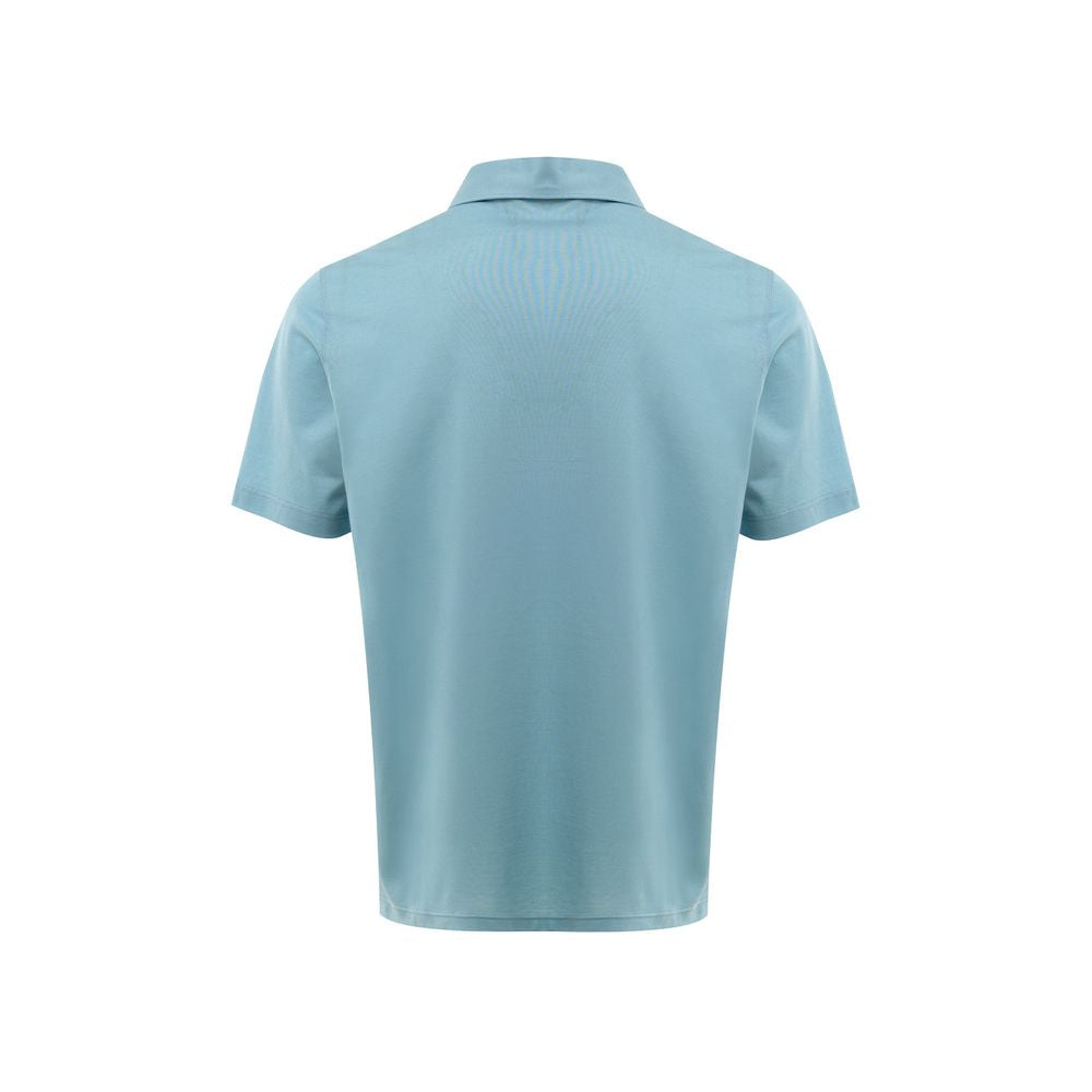 Gran Sasso Poloshirt aus blauer Baumwolle