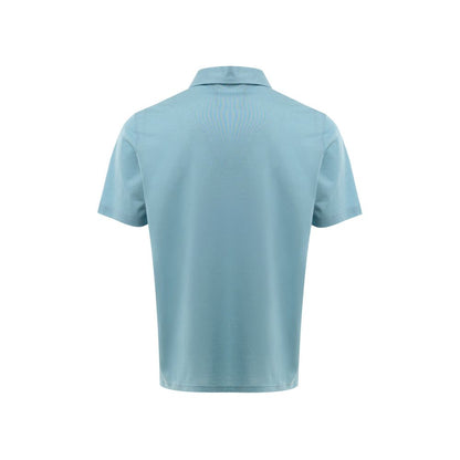 Gran Sasso Poloshirt aus blauer Baumwolle