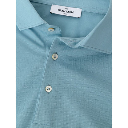 Gran Sasso Poloshirt aus blauer Baumwolle