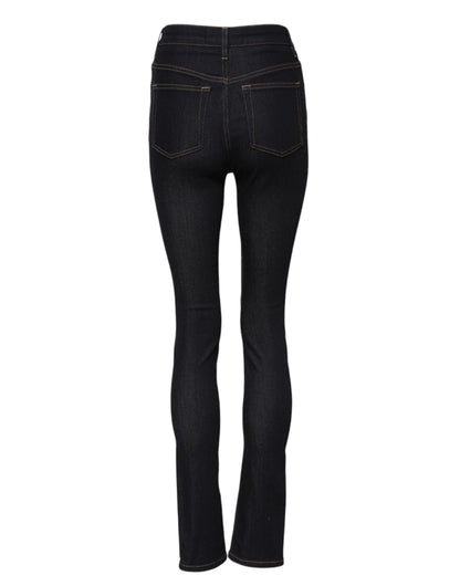 Dolce &amp; Gabbana – Blaue Skinny-Jeans aus Baumwolle mit hoher Taille 