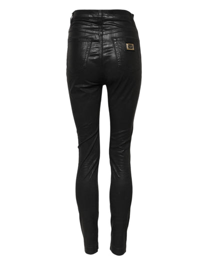 Dolce &amp; Gabbana – Schwarze GRACE Skinny-Jeans mit hoher Taille 