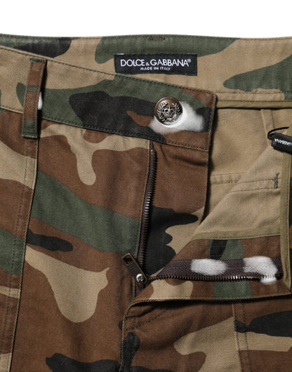 Dolce &amp; Gabbana – Mehrfarbige Cargohose mit Camouflage-Muster 