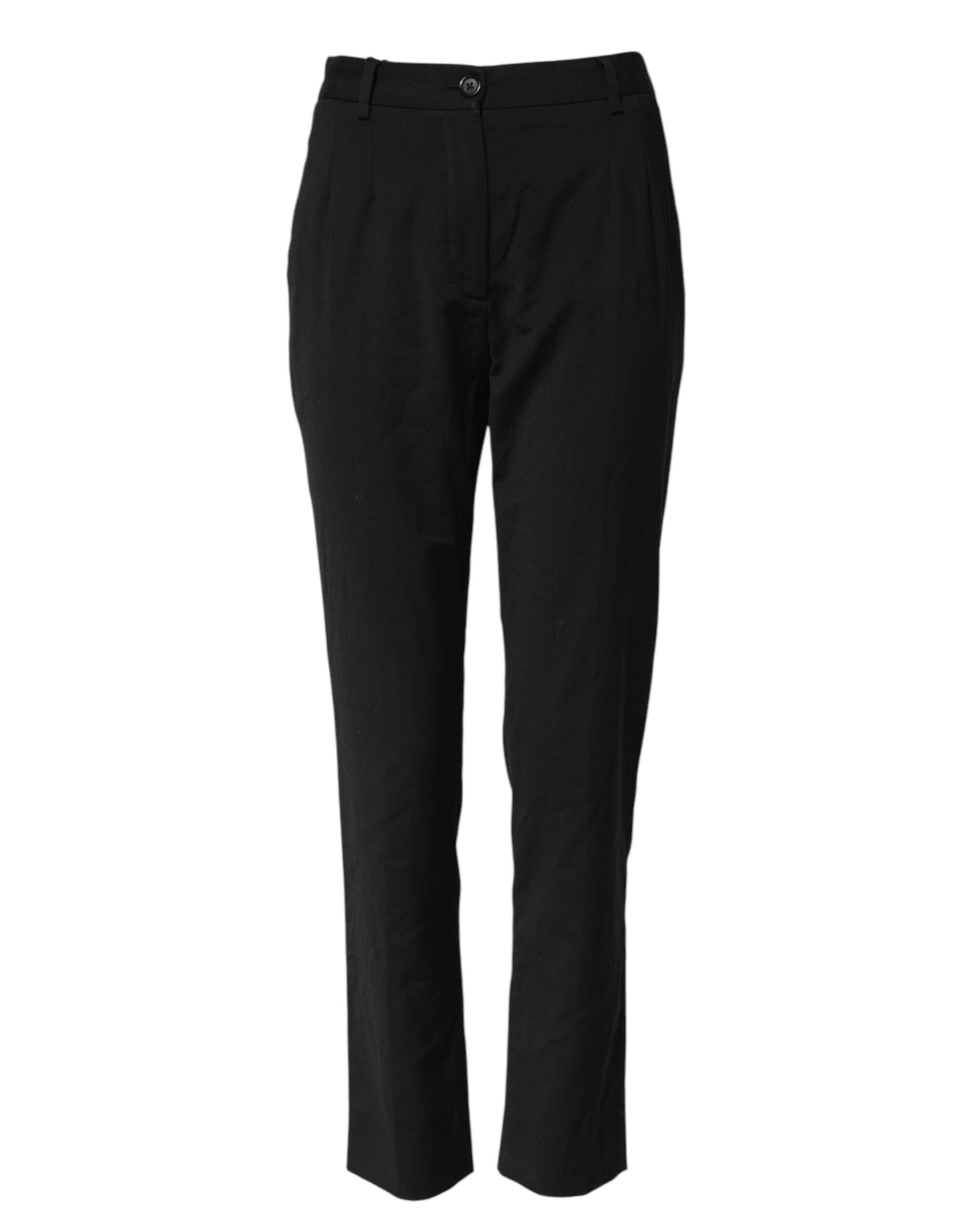 Dolce &amp; Gabbana Schwarze STAFF-Hose mit hoher Taille und konischer Passform 