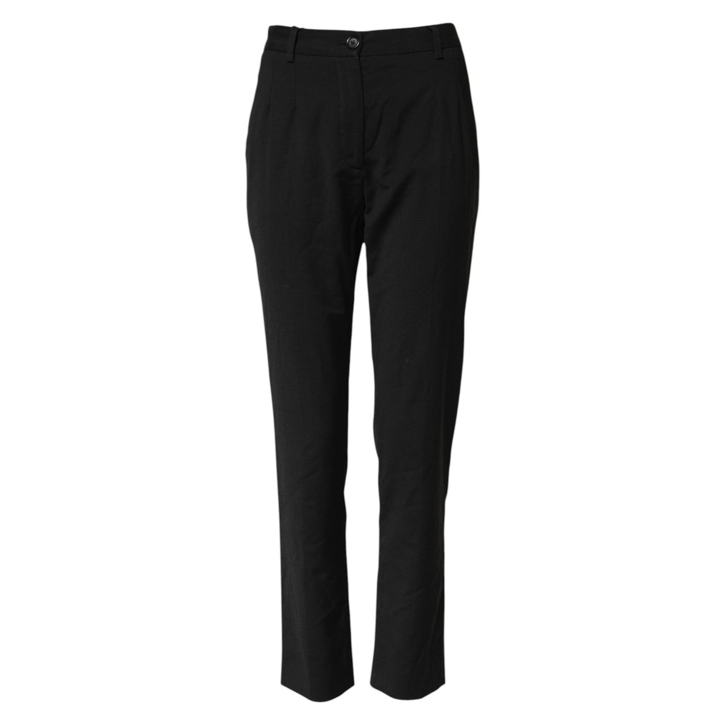 Dolce &amp; Gabbana Schwarze STAFF-Hose mit hoher Taille und konischer Passform 