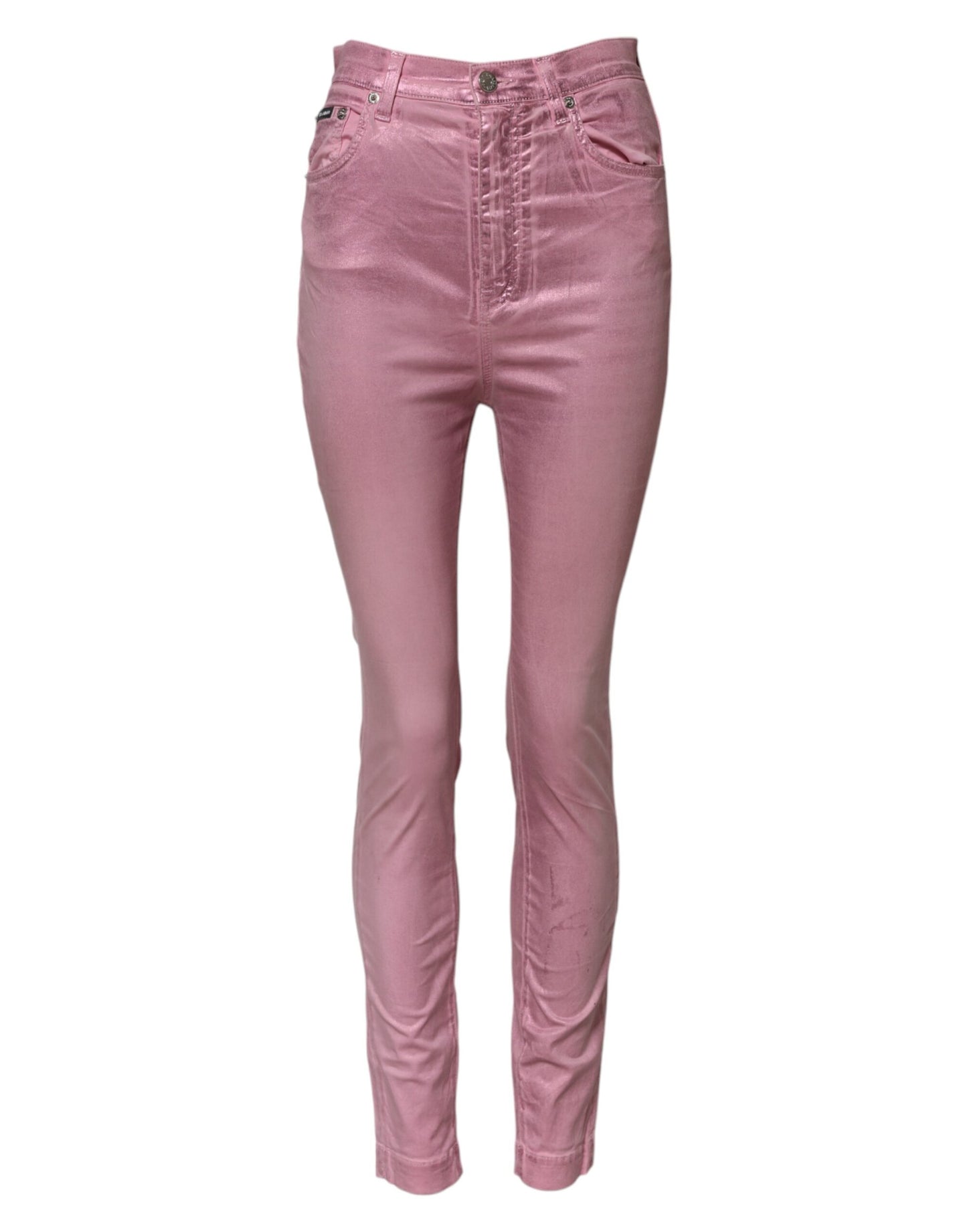 Dolce &amp; Gabbana – GRACE – Enge Jeans mit hoher Taille, Pink 