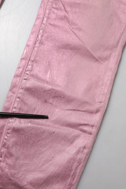 Dolce &amp; Gabbana – GRACE – Enge Jeans mit hoher Taille, Pink 