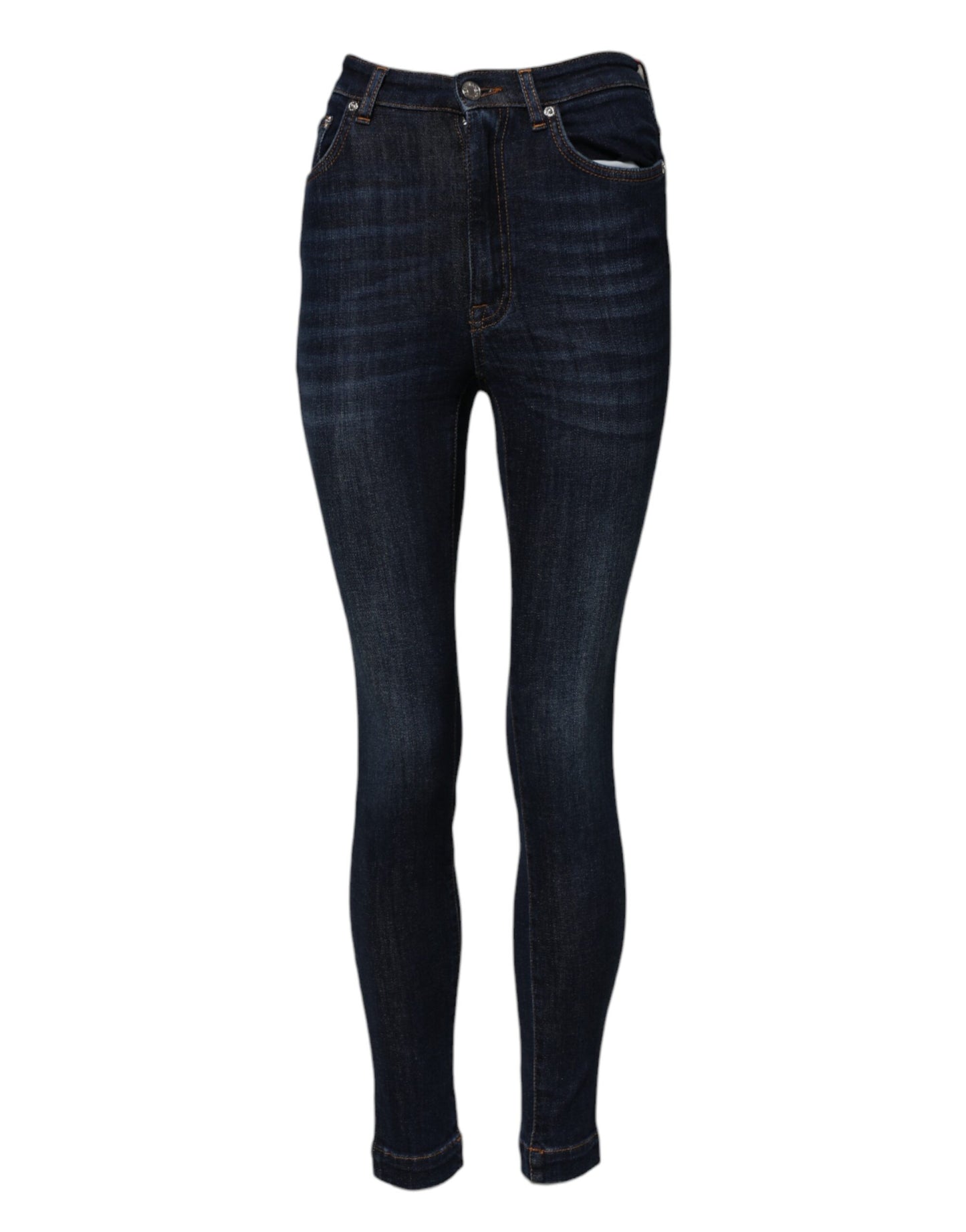 Dolce &amp; Gabbana, Blaue GRACE Skinny-Jeans mit hoher Taille 