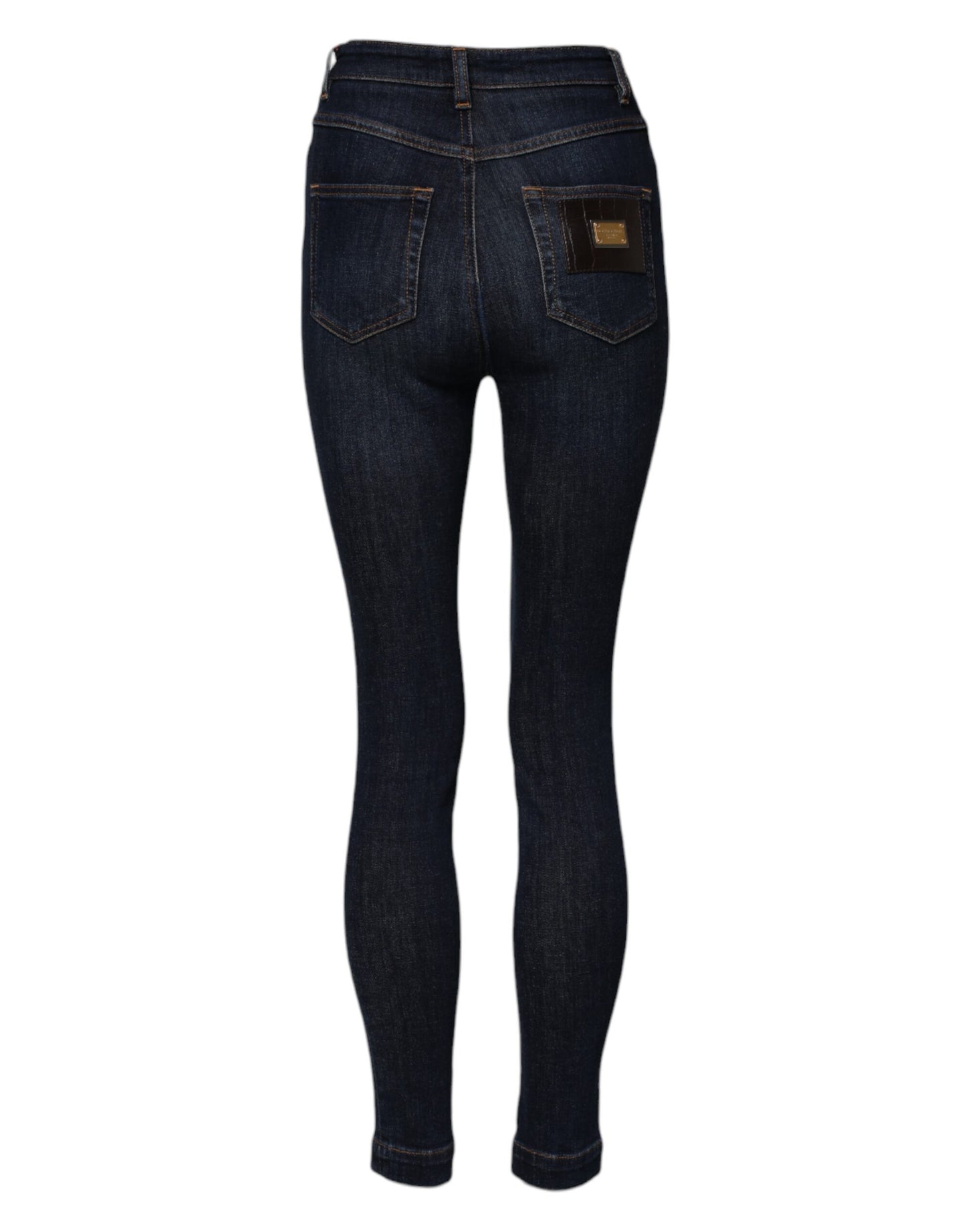 Dolce &amp; Gabbana, Blaue GRACE Skinny-Jeans mit hoher Taille 